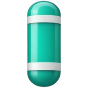 teal medicine capsule sticker