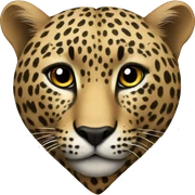 Leopard heart sticker