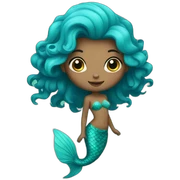 turquoise mermaid sticker