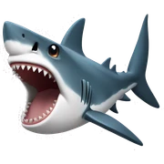 Shark bite sticker
