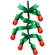 pretty Green & red Christmas lights sticker