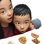 girl and boy sharing food sticker