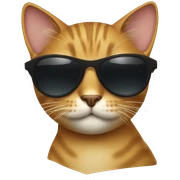 Cat with sunglasses sticker