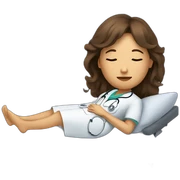 Médecin femme brune dormir sticker
