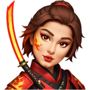 Fire-Wielding Samurai sticker