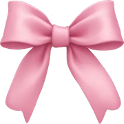 light pink bow on light pink bow sticker