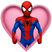 Spiderman Heart sticker