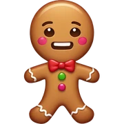 Gingerbread man kawaii style sticker