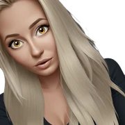 blonde girl portrait looking directly sticker