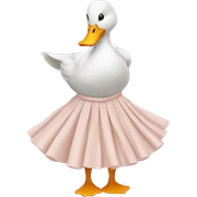 Duck with skirt sticker