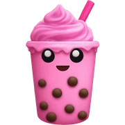 Pink boba sticker