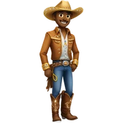 Disco cowboy sticker