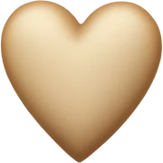 beige heart sticker