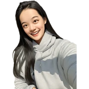 smiling girl in nature sticker