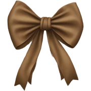 Brown bow sticker