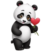 Panda in love sticker
