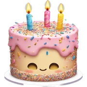 Cute birthday cake with lots of sprinkles  sticker