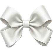 White bow sticker