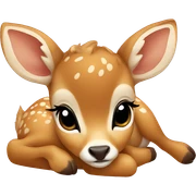 baby deer laying down sticker