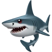Hammer head shark Christmas sticker