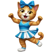 Cat cheerleader sticker