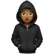 Boy with dark hoodie sticker