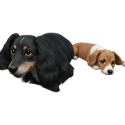 realistic dog portrait in focus sticker