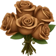 Brown roses bouquet  sticker
