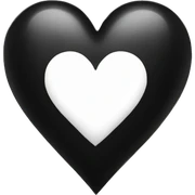 Black and white heart sticker