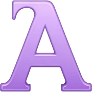 Light purple letter a sticker