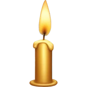 Golden candle sticker