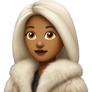 girl in a fur coat sticker
