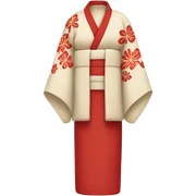 kimono red beige sticker
