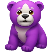 Oso rosa con morado sticker