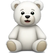 white teddy bear sticker