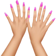 Pink nails sticker