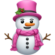 pink snowman sticker