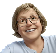 smiling boy in glasses portrait sticker