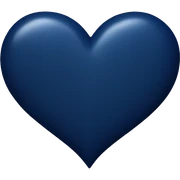 Navy blue heart sticker