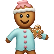 Pastel gingerbread man sticker