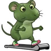 Rat on a treadmill sticker