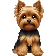 Brown yorkie sticker