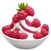 Raspberry yogurt bowl sticker