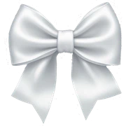 white satin bow sticker