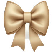 beige bow sticker