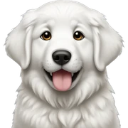 Great Pyrenees puppy sitting sticker