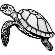 Sea turtle outline sticker