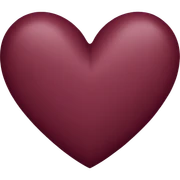 burgundy heart sticker