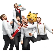 bowtie wearing boys drinking fun sticker