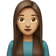With girl with brown straight hair  sticker